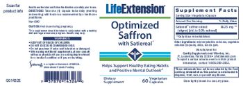 Life Extension Optimized Saffron with Satiereal - supplement