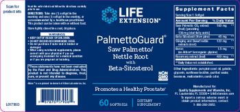 Life Extension PalmettoGuard Saw Palmetto/Nettle Root with Beta-Sitosterol - supplement