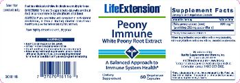 Life Extension Peony Immune - supplement