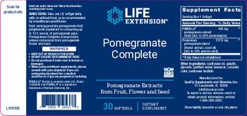 Life Extension Pomegranate Complete - supplement