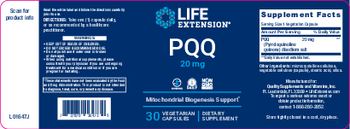 Life Extension PQQ 20 mg - supplement