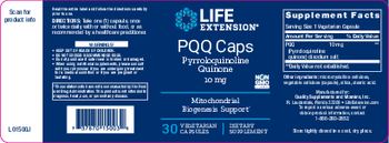 Life Extension PQQ Caps Pyrroloquinoline Quinone 10 mg - supplement