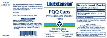 Life Extension PQQ Caps Pyrroloquinoline Quinone 10 mg - supplement