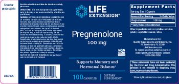 Life Extension Pregnenolone 100 mg - supplement