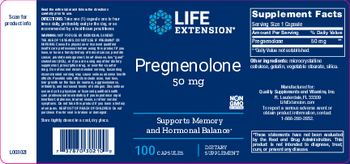 Life Extension Pregnenolone 50 mg - supplement