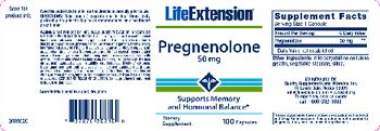 Life Extension Pregnenolone 50 mg - supplement