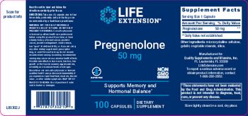 Life Extension Pregnenolone 50 mg - supplement