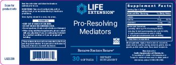 Life Extension Pro-Resolving Mediators - supplement