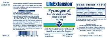 Life Extension Pycnogenol French Maritime Pine Bark Extract 100 mg - supplement