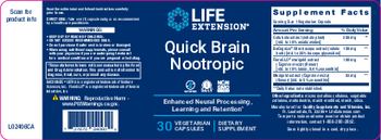 Life Extension Quick Brain Nootropic - supplement