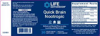 Life Extension Quick Brain Nootropic - supplement