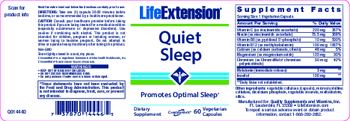 Life Extension Quiet Sleep - supplement