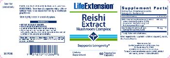 Life Extension Reishi Extract Mushroom Complex - supplement