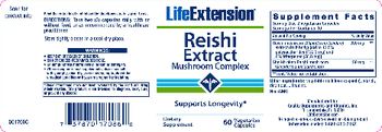 Life Extension Reishi Extract Mushroom Complex - supplement