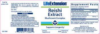 Life Extension Reishi Extract Mushroom Complex - supplement