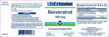 Life Extension Resveratrol 100 mg - supplement