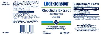 Life Extension Rhodiola Extract 250 mg - supplement