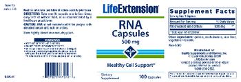 Life Extension RNA Capsules 500 mg - supplement