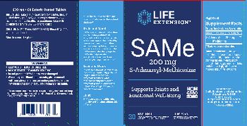 Life Extension SAMe 200 mg S-Adenosyl-Methionine - supplement