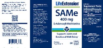 Life Extension SAMe 400 mg - supplement