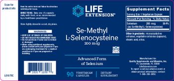 Life Extension Se-Methyl L-Selenocysteine 200 mcg - supplement