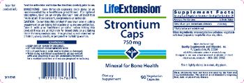 Life Extension Strontium Caps 750 mg - supplement