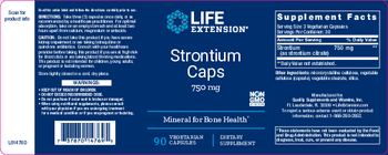 Life Extension Strontium Caps 750 mg - supplement