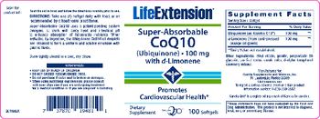 Life Extension Super-Absorbable CoQ10 100 mg - supplement