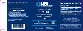 Life Extension Super-Absorbable CoQ10 (Ubiquinone) 100 mg with d-Limonene - supplement