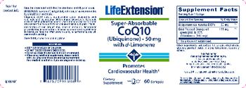 Life Extension Super-Absorbable CoQ10 (Ubiquinone) 50 mg With D-Limonene - supplement