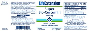 Life Extension Super Bio-Curcumin 400 mg - supplement