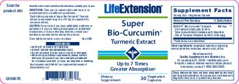 Life Extension Super Bio-Curcumin Turmeric Extract - supplement