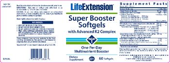 Life Extension Super Booster Softgels With Advanced K2 Complex - supplement
