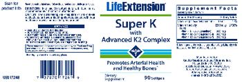 Life Extension Super K with Advanced K2 Complex - supplement