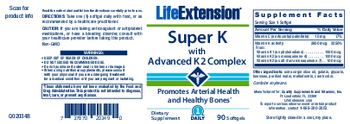 Life Extension Super K with Advanced K2 Complex - supplement