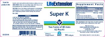 Life Extension Super K - supplement