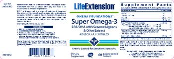 Life Extension Super Omega-3 - supplement