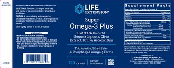 Life Extension Super Omega-3 Plus - supplement