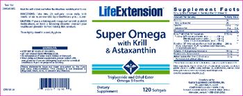 Life Extension Super Omega With Krill & Astaxanthin - supplement