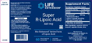 Life Extension Super R-Lipoic Acid 240 mg - supplement