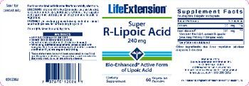 Life Extension Super R-Lipoic Acid 240 mg - supplement