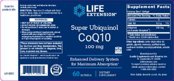 Life Extension Super Ubiquinol CoQ10 100 mg - supplement