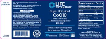 Life Extension Super Ubiquinol CoQ10 with Enhanced Mitochondrial Support 100 mg - supplement