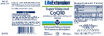 Life Extension Super Ubiquinol CoQ10 With Enhanced Mitochondrial Support 200 mg - supplement