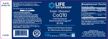 Life Extension Super Ubiquinol CoQ10 with Enhanced Mitochondrial Support 50 mg - supplement