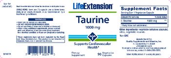 Life Extension Taurine 1000 mg - supplement