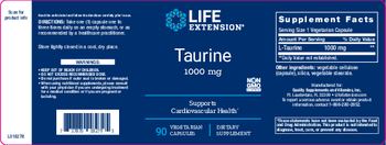 Life Extension Taurine 1000 mg - supplement
