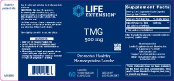 Life Extension TMG 500 mg - supplement