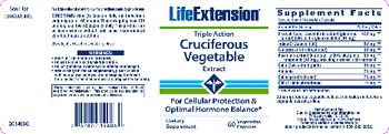 Life Extension Triple Action Cruciferous Vegetable Extract - supplement