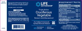 Life Extension Triple Action Cruciferous Vegetable Extract with Resveratrol - supplement